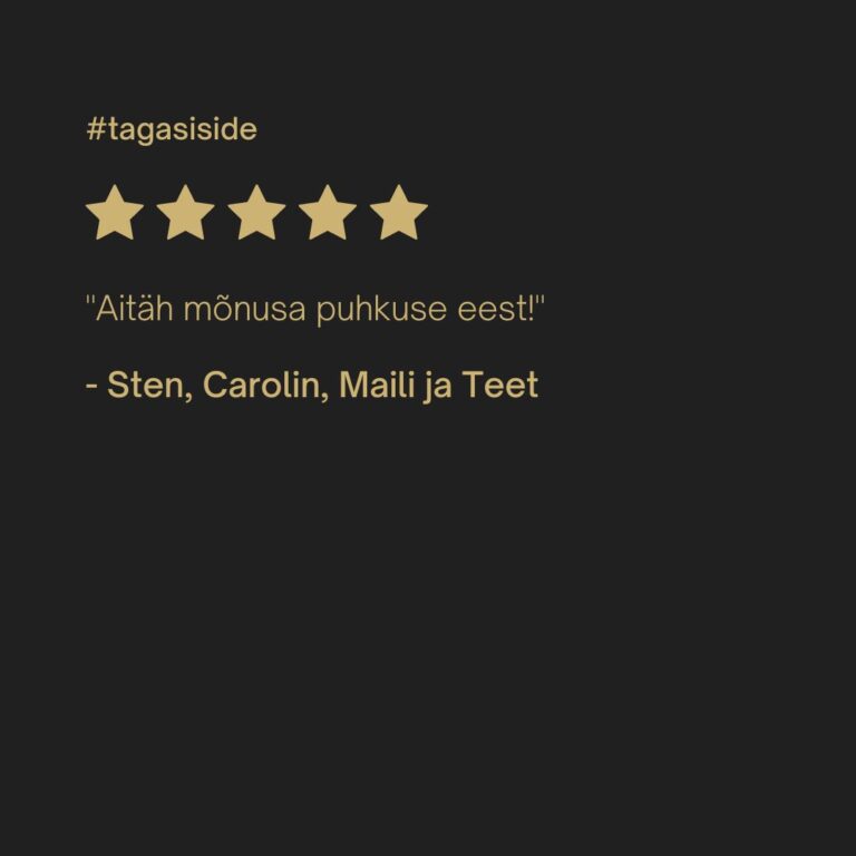 tagasiside sten, carolin...